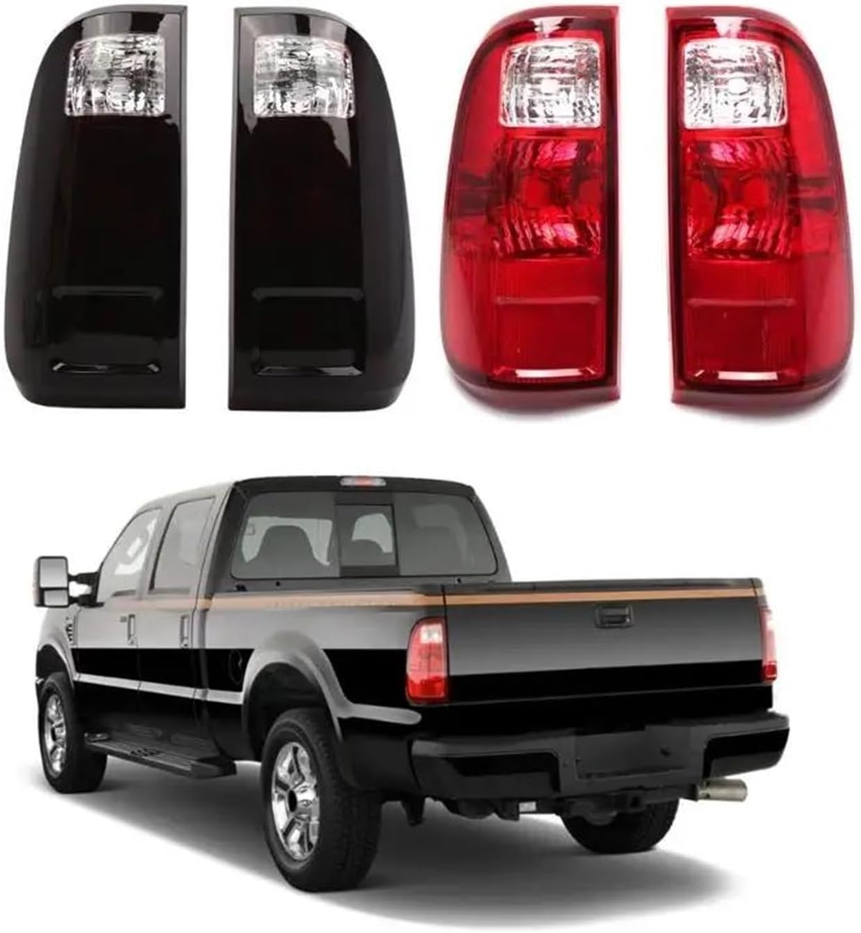 カーテールライトアセンブリ 2 個インジケータランプ逆転停止リア LED